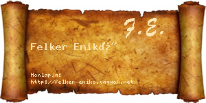 Felker Enikő névjegykártya