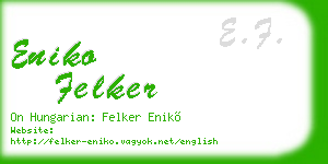eniko felker business card