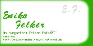 eniko felker business card